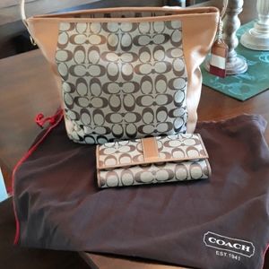 Coach signature handbag